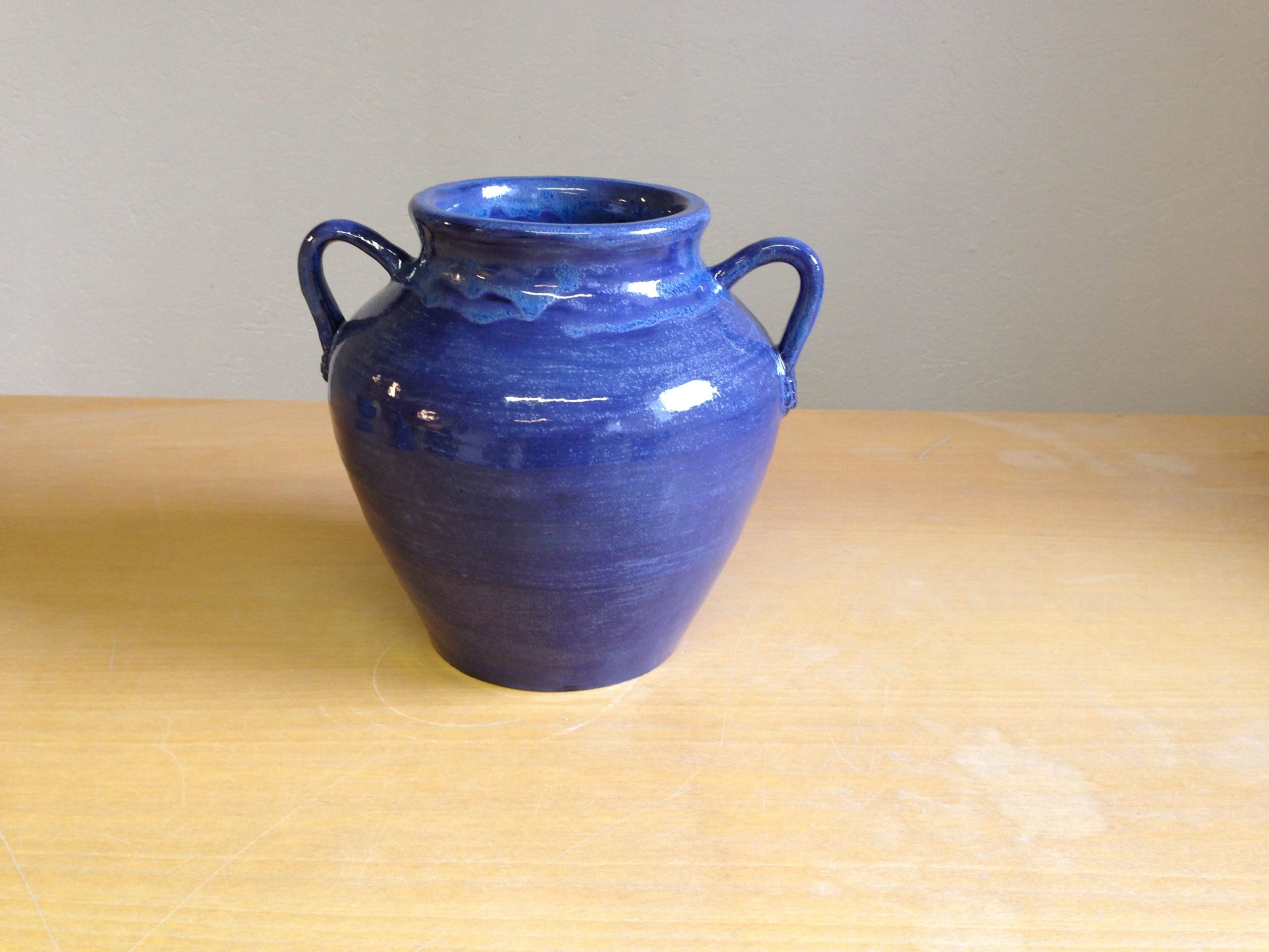 Blive opmærksom familie ligning Stor blå krukke/ vase – Det lille Potteri